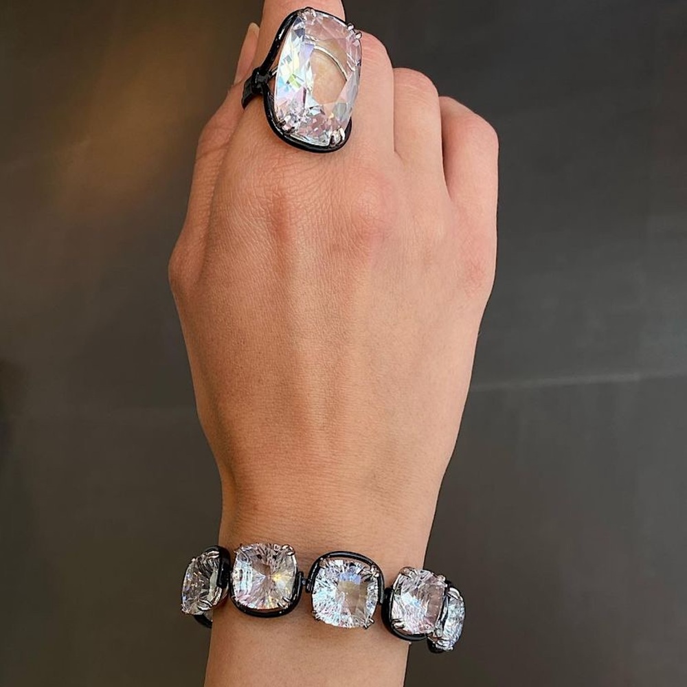 Swarovski “Harmonia” Cushion Cut Crystal Flex Bracelet - Picture 16 of 17